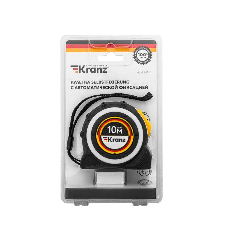  Рулетка Selbstfixierung 10мх25мм магнитный двухсторон. зацеп; двухсторон. шкала; автоматическая фиксация нейлон Kranz KR-12-9024 фото в каталоге от BTSprom.by