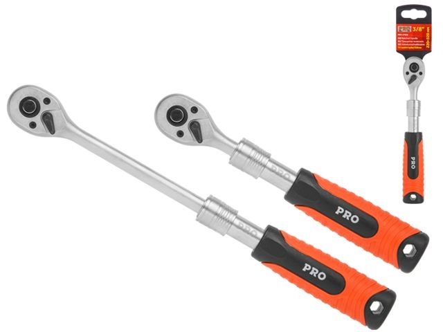 трещотка 3/8" 72зуб. 220-320мм телескоп. pro startul (pro-47038) pro-47038 от BTSprom.by