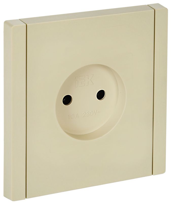 розетка 1-м сп forte&piano fp418 10а без заземл. без защ. шторок винт. крепл. ваниль iek fp-r10-10-k10 от BTSprom.by