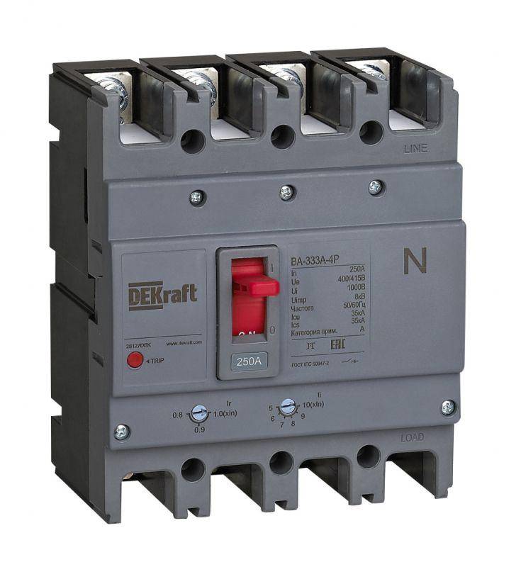 выключатель автоматический 4п 140а 35ка ва-333а dekraft 28124dek от BTSprom.by