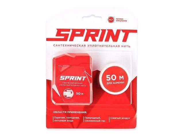нить для герметизации резьбовых соединений sprint 50 м бокс +50 метров катушка, рф (сантехмастер) 61012 от BTSprom.by