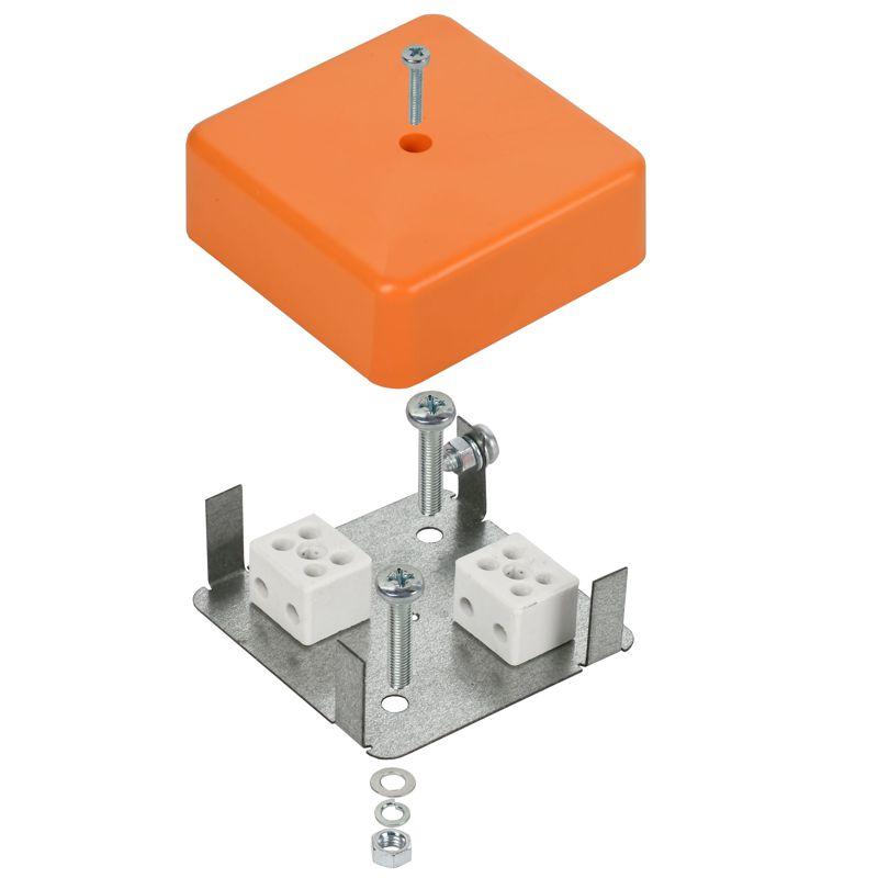  Коробка распаячная огнестойкая ПС 75х75х28 4P 4кв.мм IP44 IEK UKF10-75-75-028-4-4-09 фото в каталоге от BTSprom.by