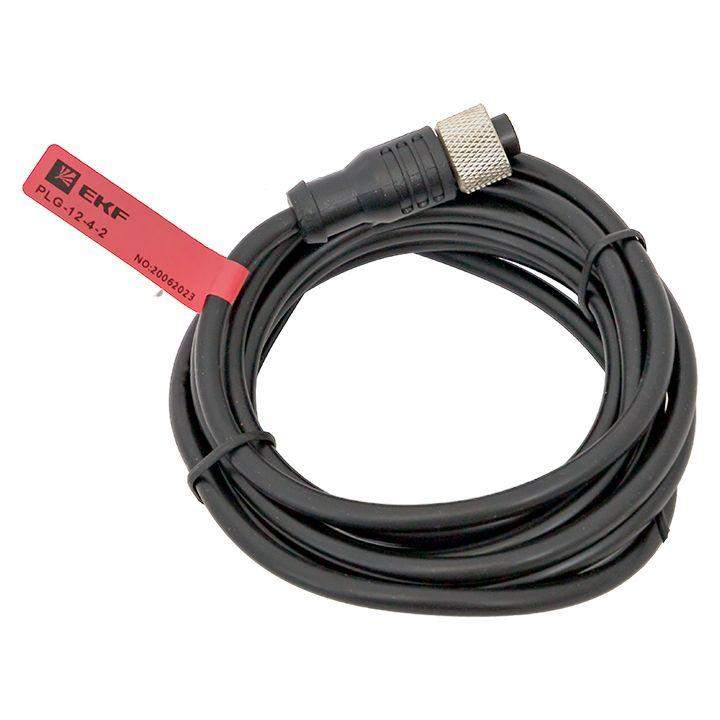 кабель-разъем м12 4-pin прямой plg-12-4-2 ekf plg-12-4-2 от BTSprom.by