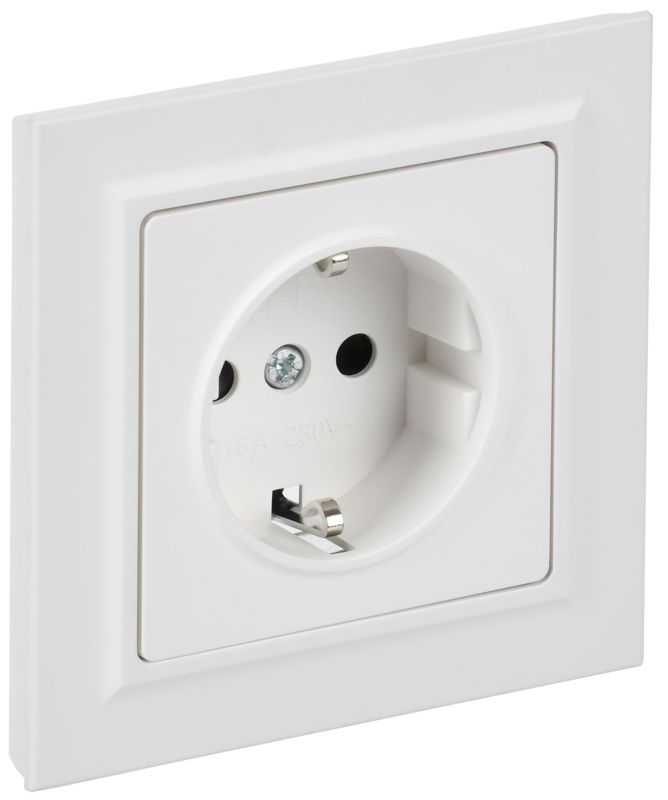розетка brite рср14-1-0-браб 16а в сборе с заземл. защ. шторки арктич. бел. iek br-r14-16-k91-f от BTSprom.by