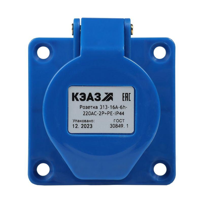 розетка фланцевая 313 16а 220ac 2p+pe 6ч ip44 кэаз 229455 от BTSprom.by
