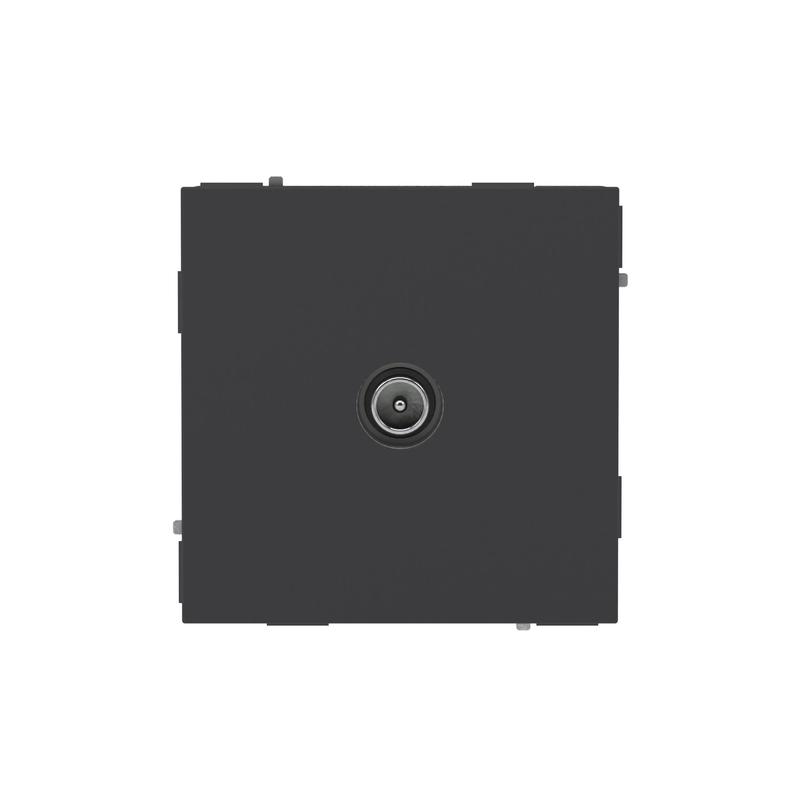 розетка телевизионная проходная tv kant черн. уголь dkc 7012513 от BTSprom.by