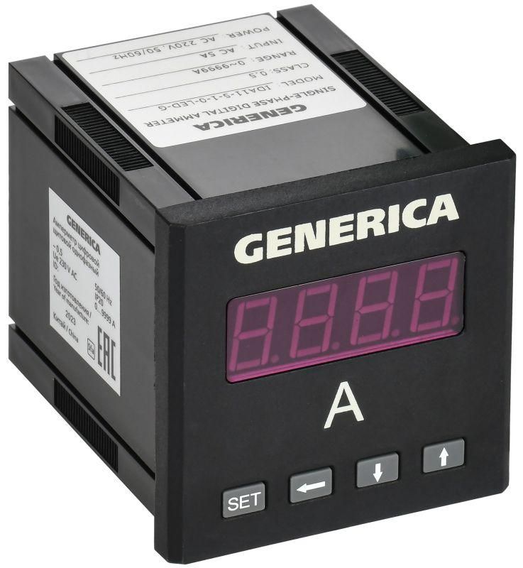 амперметр цифровой щитовой 1ф 72х72 led generica ida11-5-1-0-led-g от BTSprom.by