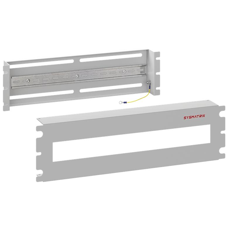 корпус-панель с din-рейкой 19дюйм 3u 22 места ral 7035 сер. sysmatrix dp 0003.700 от BTSprom.by