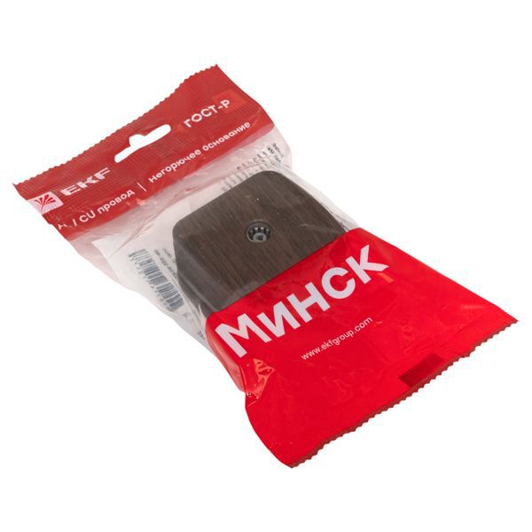  Розетка телевизионная TV 1-м ОП Минск 5-862МГц 75Ом темн. дерево EKF EGA00-027-40 фото в каталоге от BTSprom.by