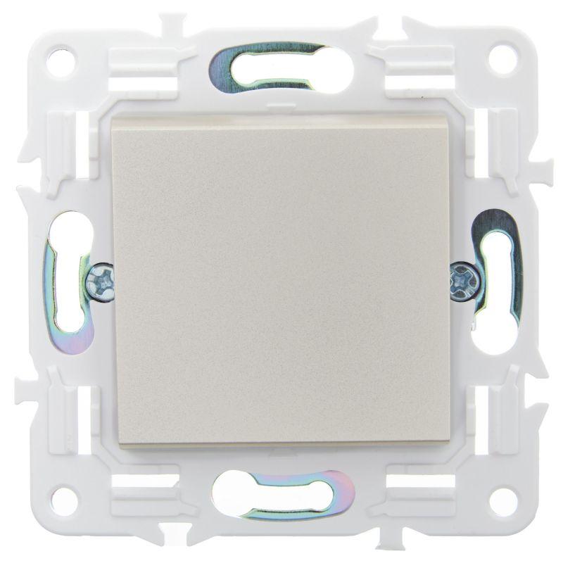  Выключатель 1-кл. SKANDY 10А SK-V01Sh шампань IEK SK-V10-0-10-K37 фото в каталоге от BTSprom.by