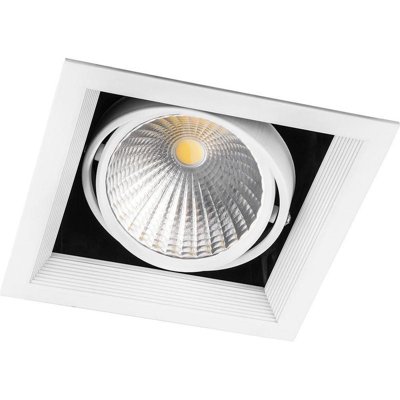 светильник светодиодный карданный 1х30вт 2700лм 4000к 35град. бел. al211 с драйвером и клеммой в комплекте feron 29779 от BTSprom.by