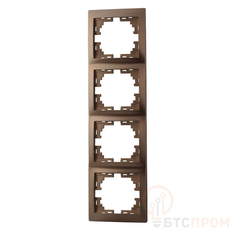 Рамка 4-м Mira вертикал. свет. корич. LEZARD 701-3100-154 фото в каталоге от BTSprom.by  Рамка 4-м Mira вертикал. свет. корич. LEZARD 701-3100-154 фото в каталоге от BTSprom.by