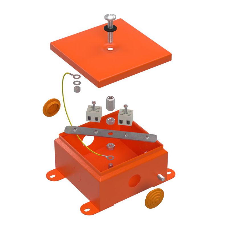 коробка огнестойкая 110х110х65мм е15-е120 метал. промрукав 70-0360-fr2.5-4 от BTSprom.by