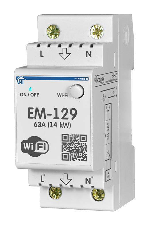 счетчик электроэнергии wi-fi с функцией защиты и управления ем-129 новатек-электро 3425680129 от BTSprom.by