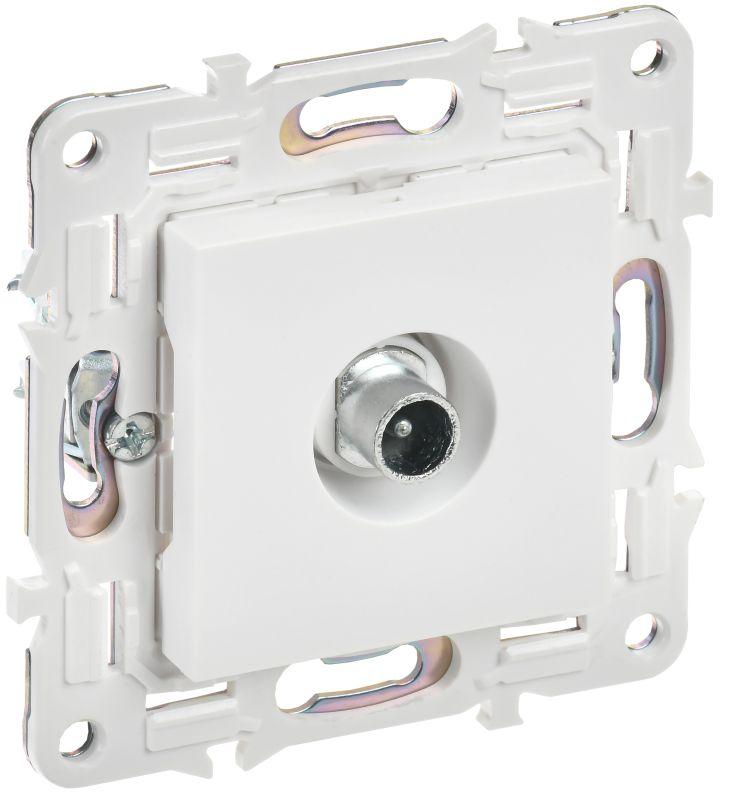розетка телевизионная проходная tv skandy sk-a17w арктич. бел. iek sk-a10-p-k01 от BTSprom.by