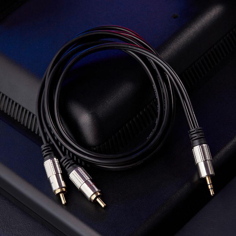 шнур 3.5 stereo plug - 2rca plug 3м (gold) металл rexant 17-4224 от BTSprom.by