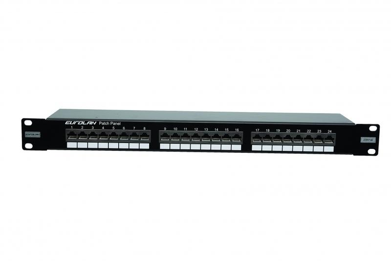 патч-панель 19дюйм моноблочная кат.6 ftp 1u 24 порта черн. eurolan 27b-f6-24bl от BTSprom.by