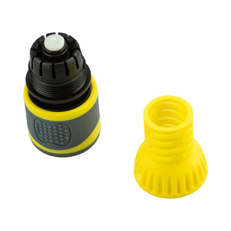  Коннектор для шланга быстросъемный 1/2дюйм с аквастопом термопластичной резиной и защитой от перегибов Профи ЧЕТЫРЕ СЕЗОНА 62-0301-F фото в каталоге от BTSprom.by