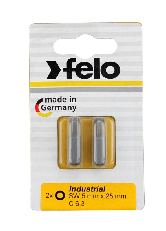 бита шестигранная 25мм industrial 5мм (блист.2шт) felo 02450036 от BTSprom.by