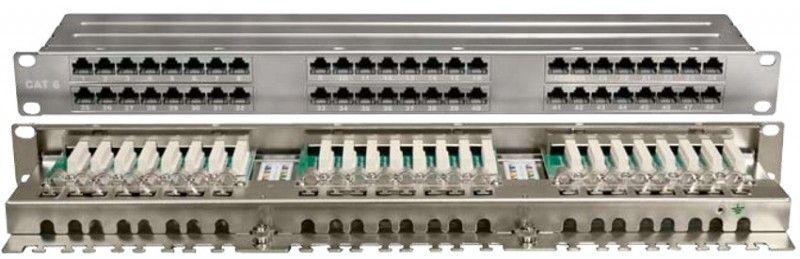 патч-панель pphd-19-48-8p8c-c6-sh-110d высокой плотн. 19дюйм 1u 48 портов rj-45 полн. экран кат.6 dual idc hyperline 420642 от BTSprom.by