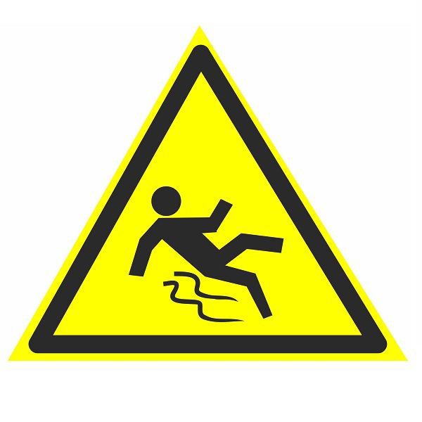 знак w 28 "осторожно. скользко" 200х200х200мм пластик ekf pn-w-28 от BTSprom.by