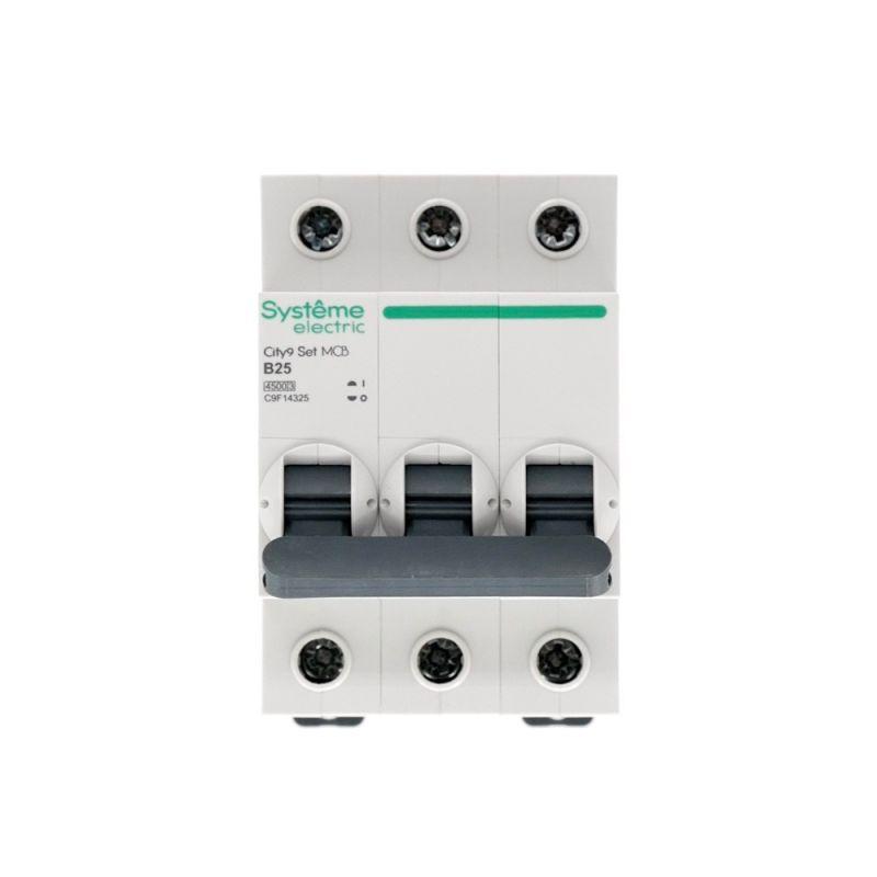  Выключатель автоматический модульный 3п B 25А 4.5кА City9 Set 400В SE C9F14325 фото в каталоге от BTSprom.by