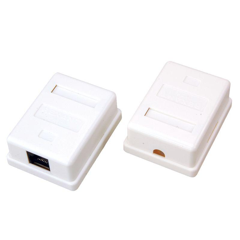  Розетка сетевая LAN на стену 1 гнездо 8Р8С (RJ-45) 5кат. Rexant 06-0104-B фото в каталоге от BTSprom.by