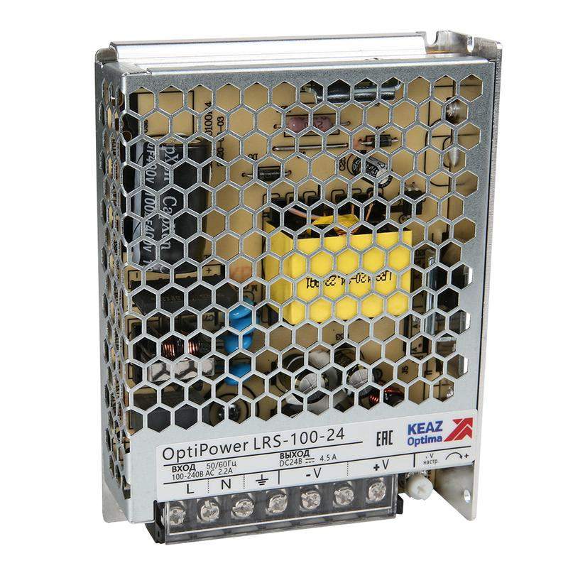 блок питания панельный optipower lrs 100-24 4.5a кэаз 328879 от BTSprom.by