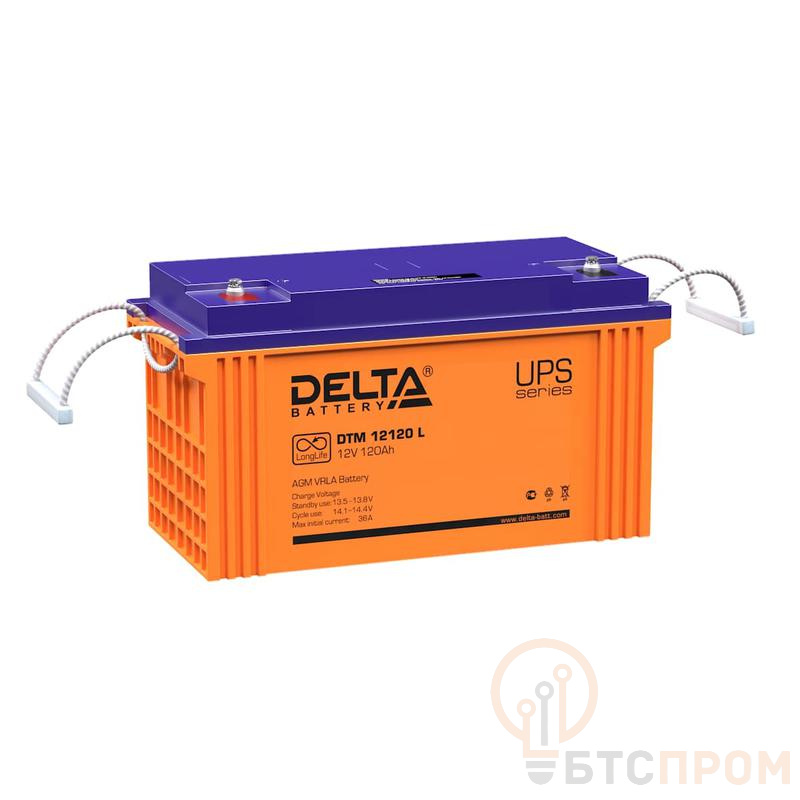  Аккумулятор UPS 12В 120А.ч Delta DTM 12120 L фото в каталоге от BTSprom.by