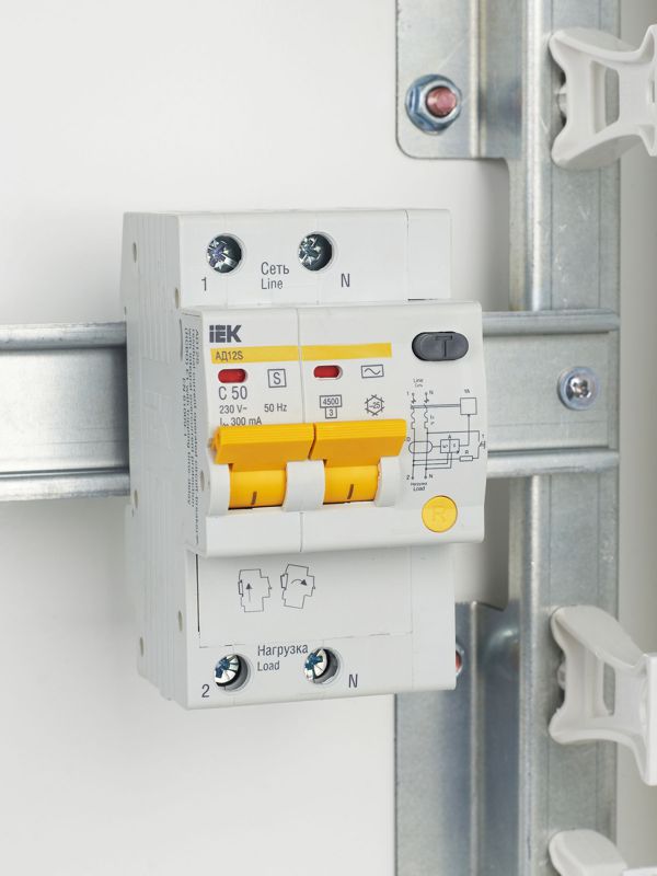  Выключатель автоматический дифференциального тока селективный 2п 50А 300мА тип AC АД12S KARAT IEK MAD13-2-050-C-300 фото в каталоге от BTSprom.by