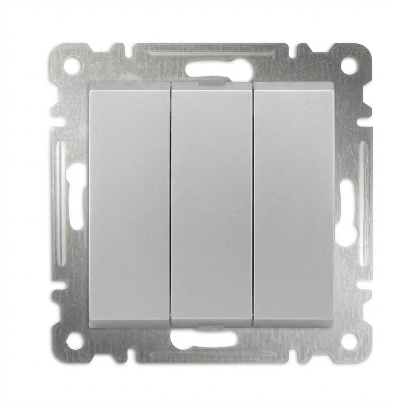 выключатель 3-кл сп 10а ip20 250в механизм сер. makel 57065091 от BTSprom.by