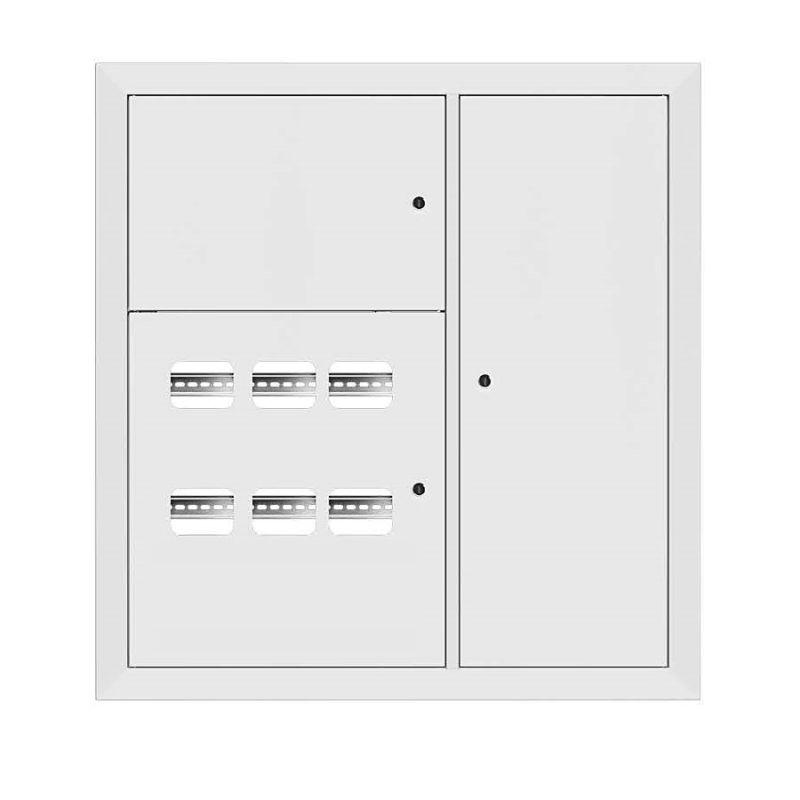 щит этажный 6кв. ral9003 3 окна в ряд по гориз. (1000х950х150) basic ekf mb28-v-6-r9003-1 от BTSprom.by