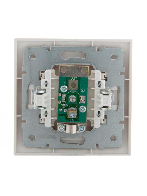  Розетка телевизионная оконечная TV СП Deriy 16А IP20 жемчуж./бел. металлик LEZARD 702-3030-130 фото в каталоге от BTSprom.by