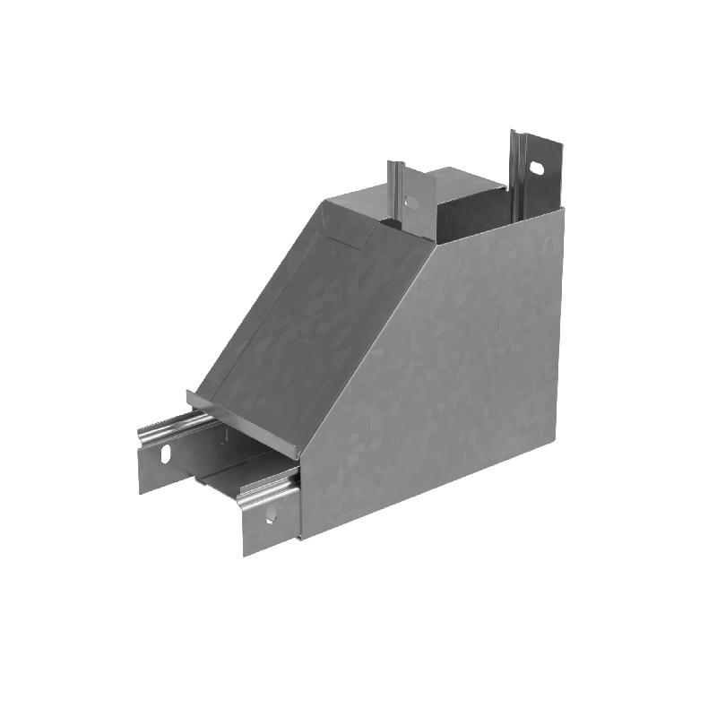 Угол для лотка вертикальный внутренний правый с разворотом трассы на 90град. 300х50 "ПЛЮС" NLPDplus90-50-300-R INOX304 КМ PL6114 от BTSprom.by