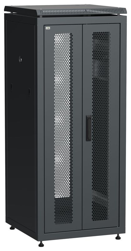 шкаф сетевой linea n 19дюйм 28u 600х600мм передн. перфорир. распашная двустворчат. задн. перфорир. чер. itk ln05-28u66-2pp от BTSprom.by