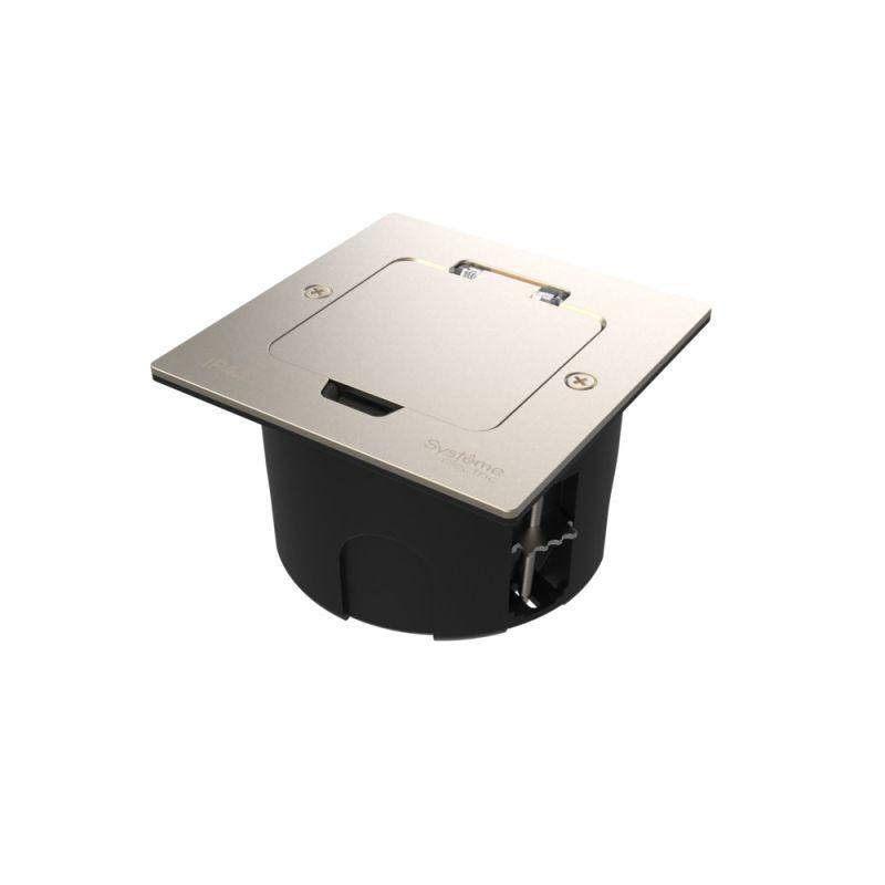 лючок multidesk mdk20 на 2мод. ip44 с монтажной коробкой для стены фальшпола стола никель se mdk20102na от BTSprom.by