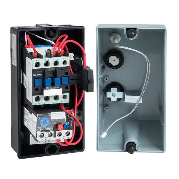  Пускатель магнитный КМЭ 18А 400В с РТЭ и индикатором PROxima в корп. IP65 EKF ctrp-r-18-400v-led фото в каталоге от BTSprom.by