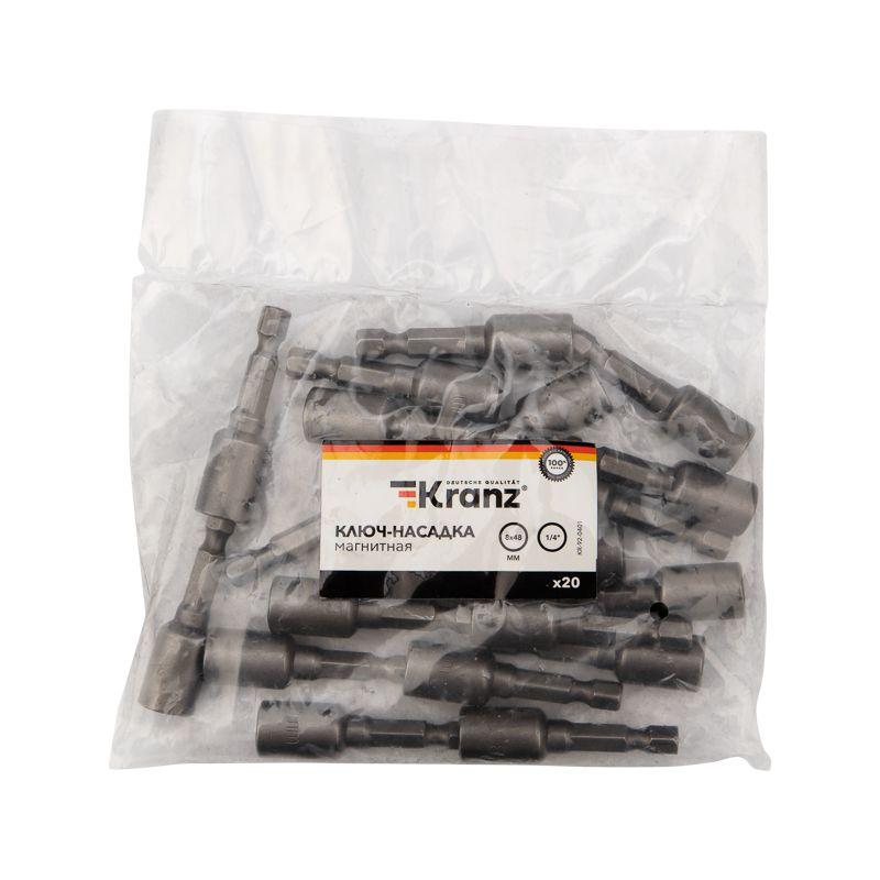  Ключ-насадка 8х48мм 1/4дюйм магнитная (уп.20шт) Kranz KR-92-0401 фото в каталоге от BTSprom.by