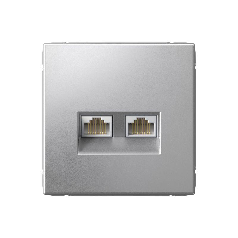 розетка двойная компьютерная artgallery rj45+rj45 кат. 6a механизм алюм. se gal000388 от BTSprom.by