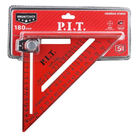 угольник свенсона метрический плотницкий с разметочным маркером drua hsqr04-0180c (180мм) p.i.t. hsqr04-0180c от BTSprom.by