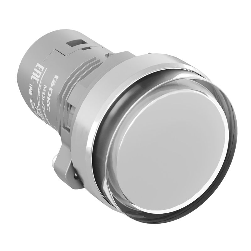 лампа сигнальная со встроенным диодом 220в алюм. кольцо зажим push-in бел. dkc m22l-f220wau от BTSprom.by