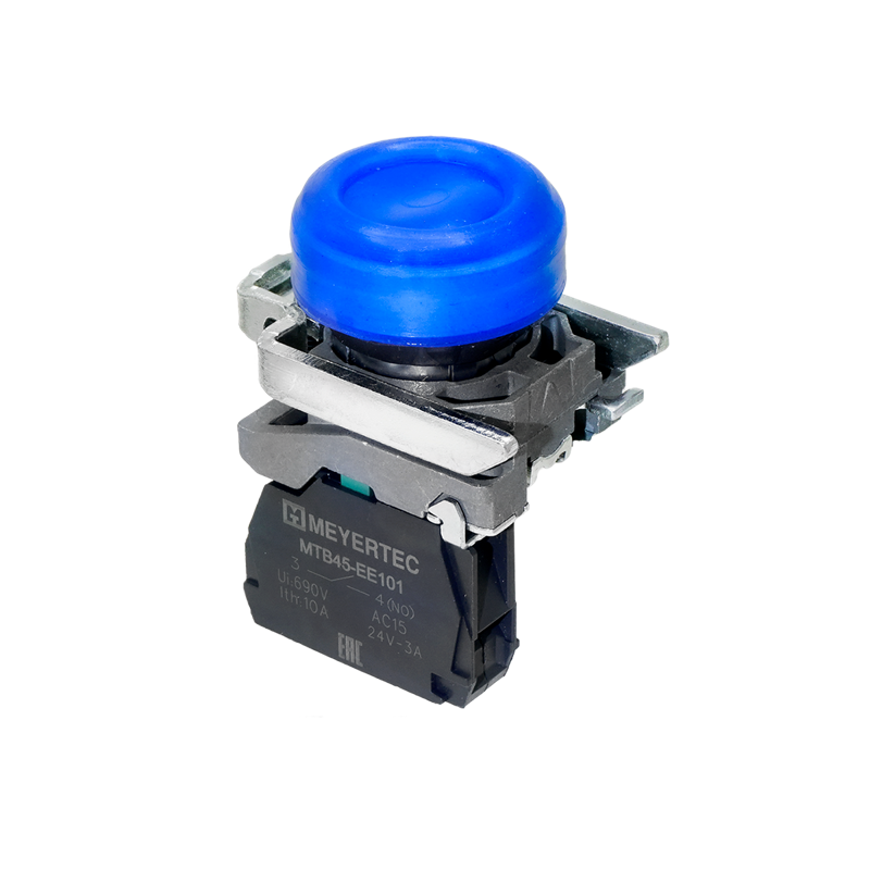 кнопка в кожухе 1no ip66 металл mtb4-bp61 син. овен 137193 от BTSprom.by