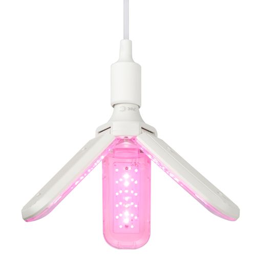 Лампа светодиодная FITO-24W-RB-E27-FOLD 24Вт Е27 3-лепестковая для растений красн./син. спектр Эра Б0061428 фото в каталоге от BTSprom.by