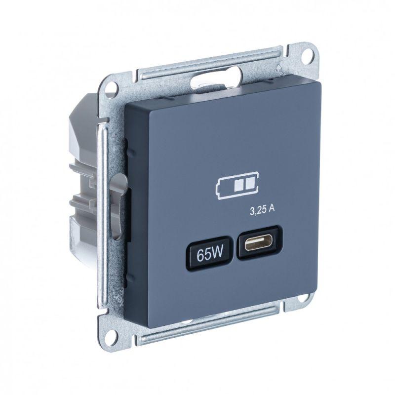 розетка usb atlasdesign тип c 65вт qc pd высокоскор. зу механизм грифель se atn000727 от BTSprom.by