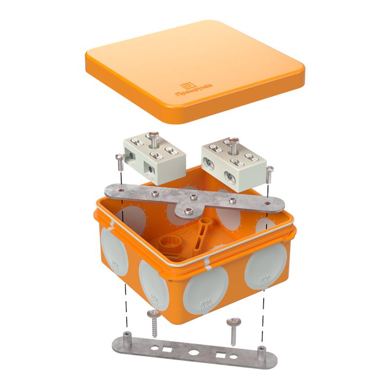 коробка огнестойкая оп двухкомпонентн. 60-0210-fr6.0-4-4-р е15-е60 80х80х40 промрукав 60-0210-fr6.0-4-4-р от BTSprom.by