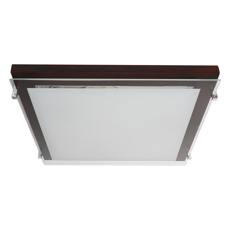  Светильник НПБ 09-3х40-003 "Полесье" 400х400 М97 бел. /корпус венге /держатель хром (инд. упак.) Элетех 1005205895 фото в каталоге от BTSprom.by