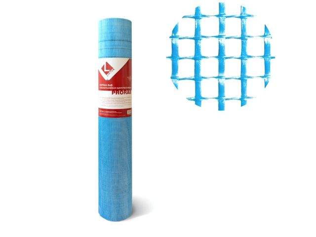 стеклосетка штукатурная 5х5, 1мх50м, 1800н, синяя, prorab (разрывная нагрузка 1800н/м2) (lihtar) от BTSprom.by