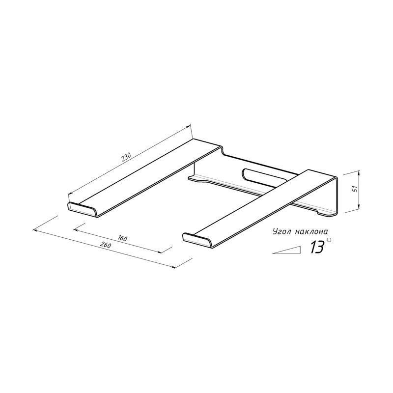  Подставка для ноутбука фиксированная черн. Rexant 38-0709 фото в каталоге от BTSprom.by