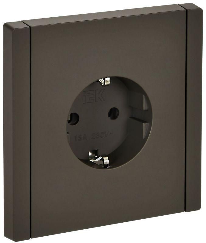 розетка сп forte&piano fp315 16а с заземл. защ. шторки винт. крепл. сер. iek fp-r14-16-k03 от BTSprom.by