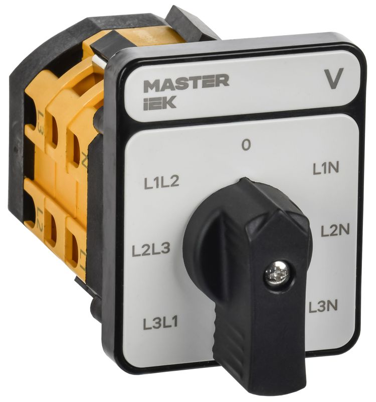 переключатель кулачковый 16а (сх. 66) стандартная черн. рукоятка master iek mi-cs10-016-066-k02 от BTSprom.by